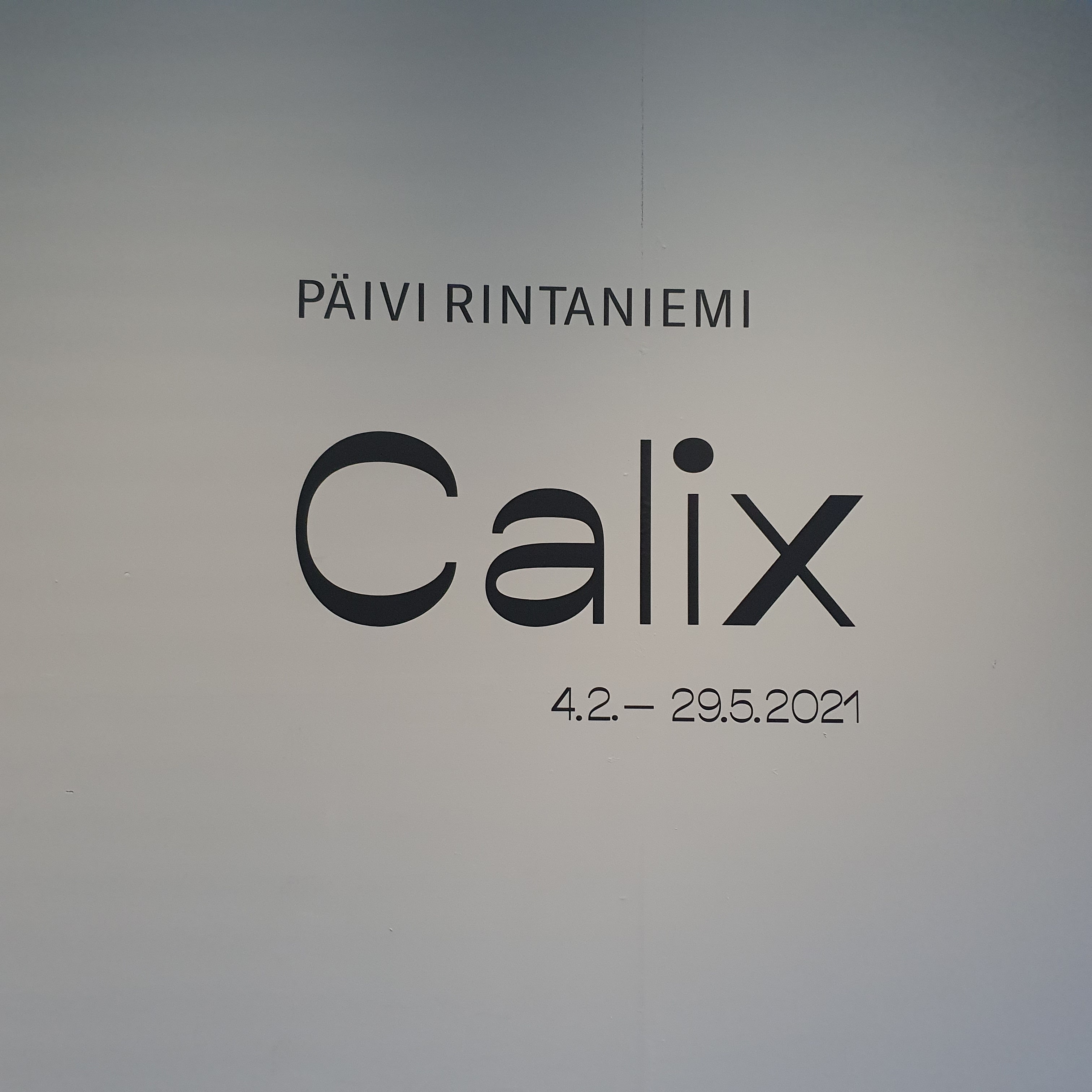 Sign reading, Päivi Rintaniemi "Calix"